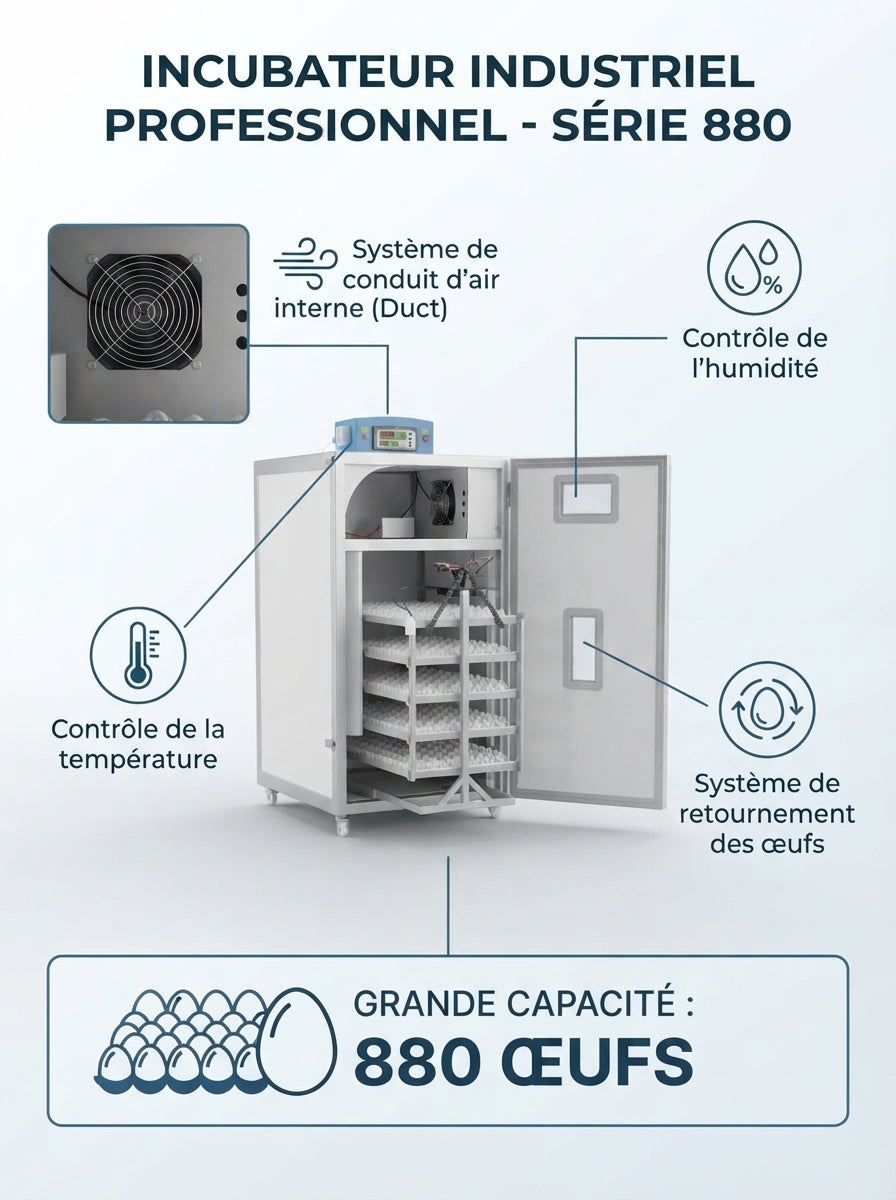 COUVEUSE HARIT — 880 ŒUFS